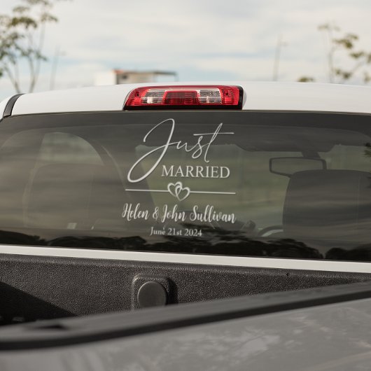 Anpassen von nur verheirateten zwei verbundenen He Fensteraufkleber