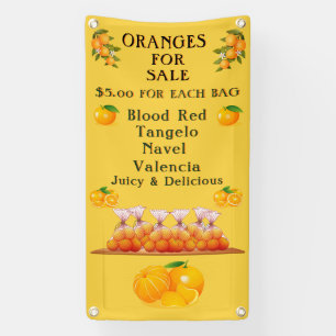 Anpassen von Orangen für den Verkauf vieler Aromen Banner