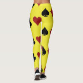 Anpassen von Poker-Kartensymbolen Leggings (Rückseite)