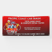 Anpassen von Red Car Wash Comical Toon Car Banner (Horizontal)