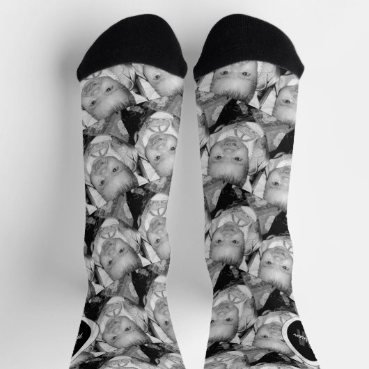 Anpassen von Schwarz-weißen zwei benutzerdefiniert Socken (Oben)