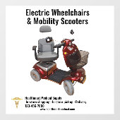 Anpassen von Scooter für die Mobilität der medizin Fensteraufkleber (Blatt)