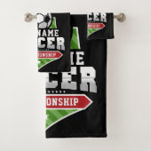 Anpassen von Soccer ADD TEXT Varsity Team Player Badhandtuch Set (Insitu)