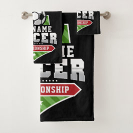 Anpassen von Soccer ADD TEXT Varsity Team Player Badhandtuch Set