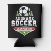 Anpassen von Soccer ADD TEXT Varsity Team Player Dosenkühler (Vorderseite)