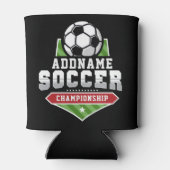 Anpassen von Soccer ADD TEXT Varsity Team Player Dosenkühler (Rückseite)