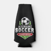 Anpassen von Soccer ADD TEXT Varsity Team Player Flaschenkühler (Vorderseite)