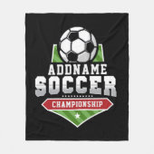 Anpassen von Soccer ADD TEXT Varsity Team Player Fleecedecke (Vorderseite)