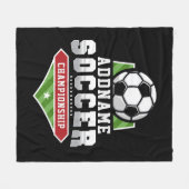 Anpassen von Soccer ADD TEXT Varsity Team Player Fleecedecke (Vorderseite (Horizontal))