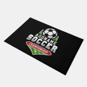 Anpassen von Soccer ADD TEXT Varsity Team Player Fußmatte (Schrägansicht)