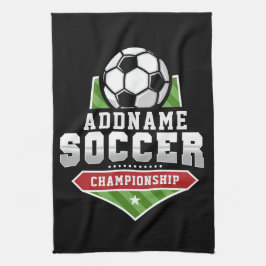 Anpassen von Soccer ADD TEXT Varsity Team Player Geschirrtuch