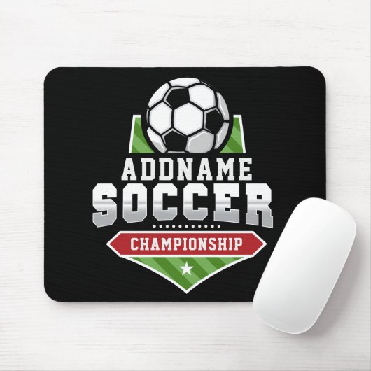 Anpassen von Soccer ADD TEXT Varsity Team Player Mousepad (Mit Mouse)