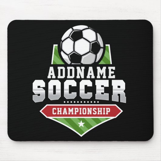 Anpassen von Soccer ADD TEXT Varsity Team Player Mousepad (Vorne)