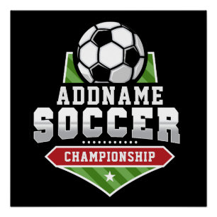 Anpassen von Soccer ADD TEXT Varsity Team Player Poster
