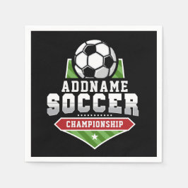 Anpassen von Soccer ADD TEXT Varsity Team Player Serviette