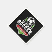 Anpassen von Soccer ADD TEXT Varsity Team Player Serviette (Ecke)