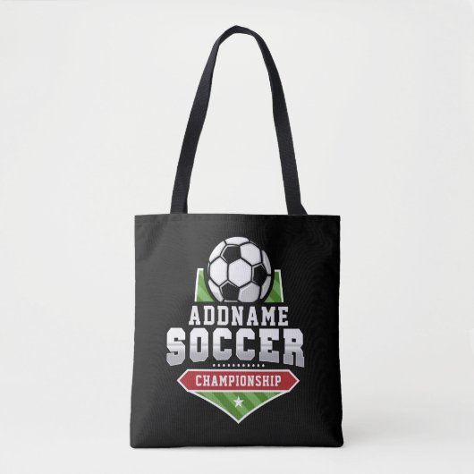 Anpassen von Soccer ADD TEXT Varsity Team Player Tasche (Vorderseite)