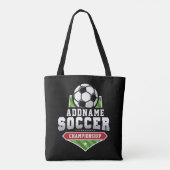 Anpassen von Soccer ADD TEXT Varsity Team Player Tasche (Rückseite)
