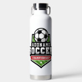 Anpassen von Soccer ADD TEXT Varsity Team Player Trinkflasche (Vorderseite)