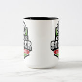 Anpassen von Soccer ADD TEXT Varsity Team Player Zweifarbige Tasse (Mittel)