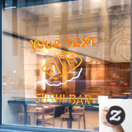 Anpassen von Sushi-Bar-Neon Fensteraufkleber