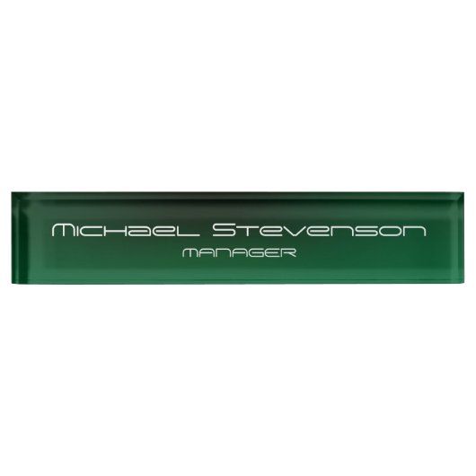 Anpassen von Text Beruflich Moderner Schreibtisch- Namensplakette (Vorderseite)