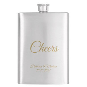Anpassen von Text Cheers Wedding Geschenkideen Fla Flachmann