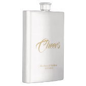 Anpassen von Text Cheers Wedding Geschenkideen Fla Flachmann (Rechts)