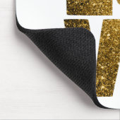 Anpassen von Text der Liebe des Goldenen Glitzer m Mousepad (Ecke)