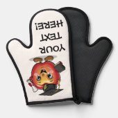 Anpassen von Text in Name Abschluss Apple Ofenhandschuh (Vorderseite/Rückseite)