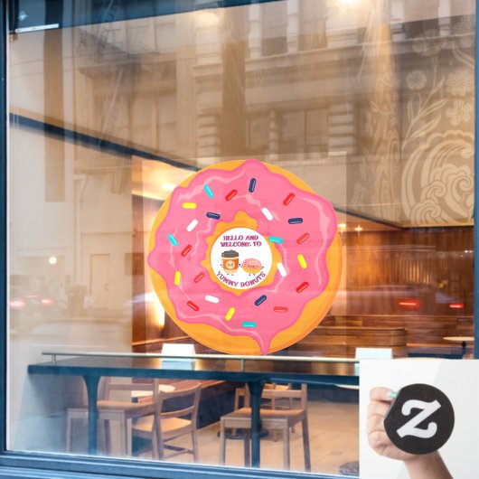 Anpassen von Willkommenscoffee und Donut Shop-Best Fensteraufkleber (Café-Fenster)