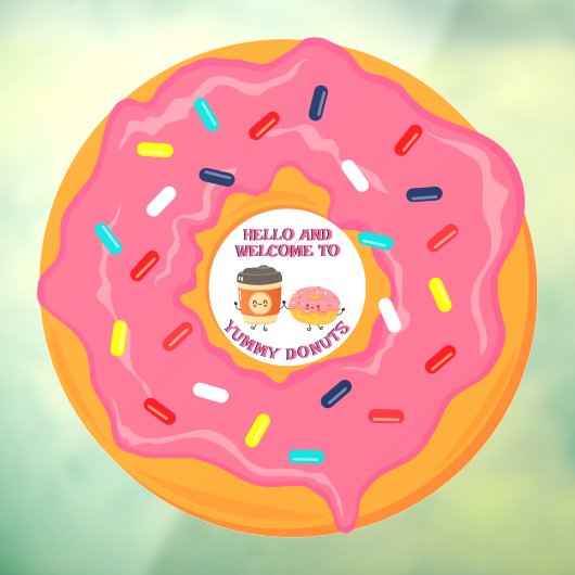 Anpassen von Willkommenscoffee und Donut Shop-Best Fensteraufkleber (Blatt 3)