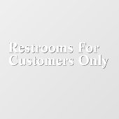 Anpassen von Zimmern für Kunden nur in Weiß-Schwar Fensteraufkleber (Blatt)