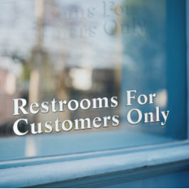 Anpassen von Zimmern für Kunden nur in Weiß-Schwar Fensteraufkleber