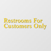 Anpassen von Zimmern nur für Kunden mit Gold Black Fensteraufkleber (Blatt)