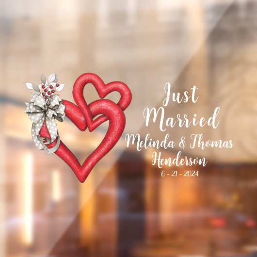 Anpassen von zwei miteinander verbundenen Herzen n Fensteraufkleber (Blatt 2)