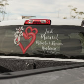 Anpassen von zwei miteinander verbundenen Herzen n Fensteraufkleber