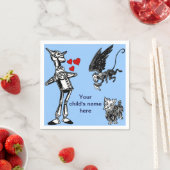 Anpassen: Zauberer von Oz, Zinn Man, Toto Monkey Serviette (Beispiel)