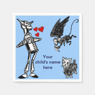 Anpassen: Zauberer von Oz, Zinn Man, Toto Monkey Serviette