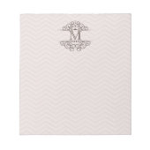 Anpassen Zickzack Monogramme auf Notepad | Blüte Notizblock (Vorderseite)