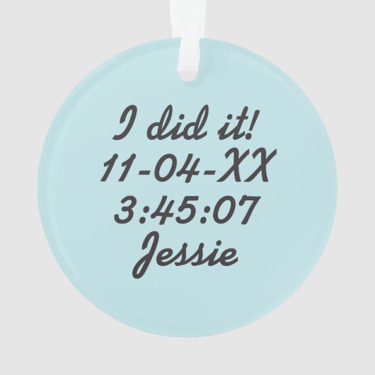 Anpassen Zurück 26.2 Marathon Funny Running Ornament (Rückseite)