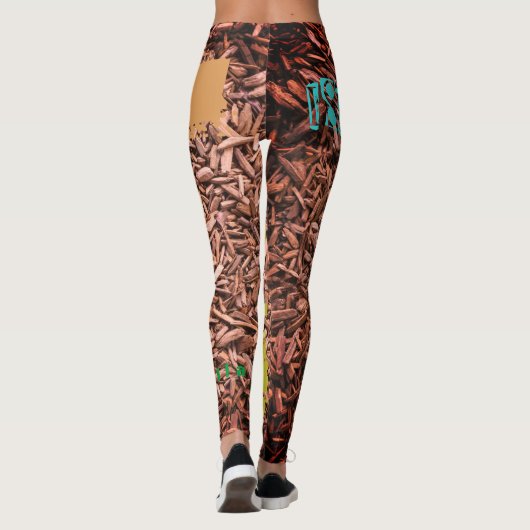 Anpasste Leggings mit wiederholtem Namen (Rückseite)