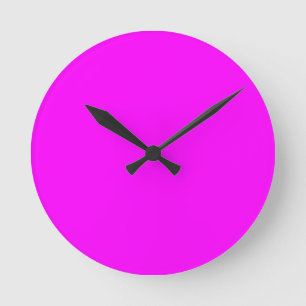Anpasster Designer für die Farbe von Hot Pink Runde Wanduhr