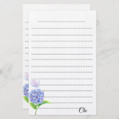 Anpasstes Schreibgerät für Blumensträhne Briefpapier (Vorne/Hinten)