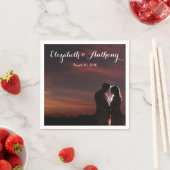 Anpassung an die Hochzeit von Fotos Serviette (Beispiel)
