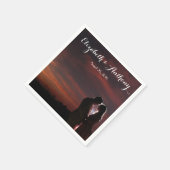 Anpassung an die Hochzeit von Fotos Serviette (Ecke)