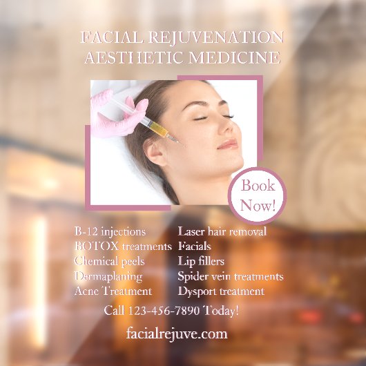 Anpassung der Botox-Gesichtshaut auf die Haut im D Fensteraufkleber (Blatt 2)