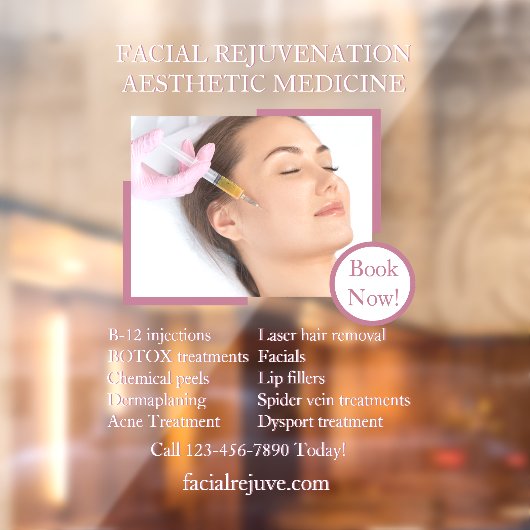 Anpassung der Botox-Gesichtshaut auf die Haut im D Fensteraufkleber (Blatt 2)