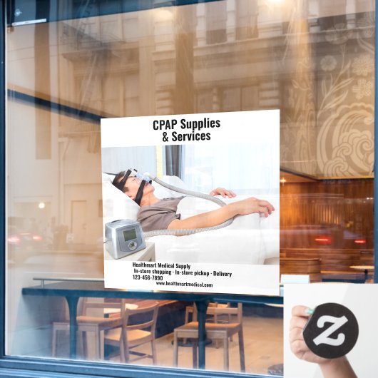 Anpassung der CPAP-Lieferungen an den medizinische Fensteraufkleber (Café-Fenster)