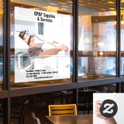 Anpassung der CPAP-Lieferungen an den medizinische Fensteraufkleber (Restaurantfenster)